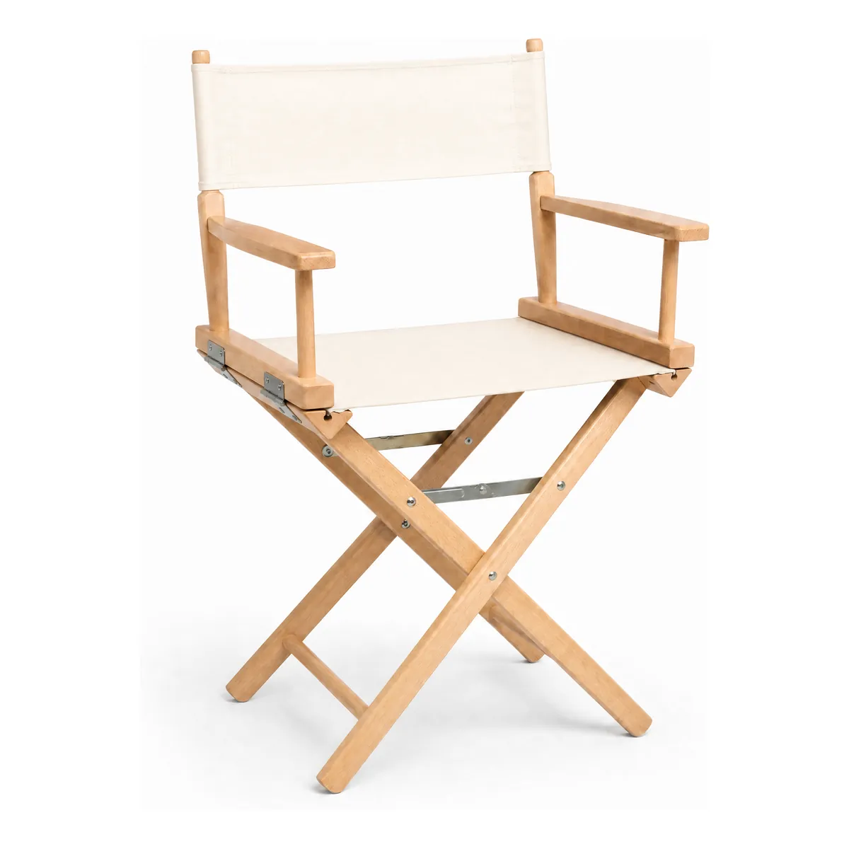 La chaise réalisateur à toile blanc