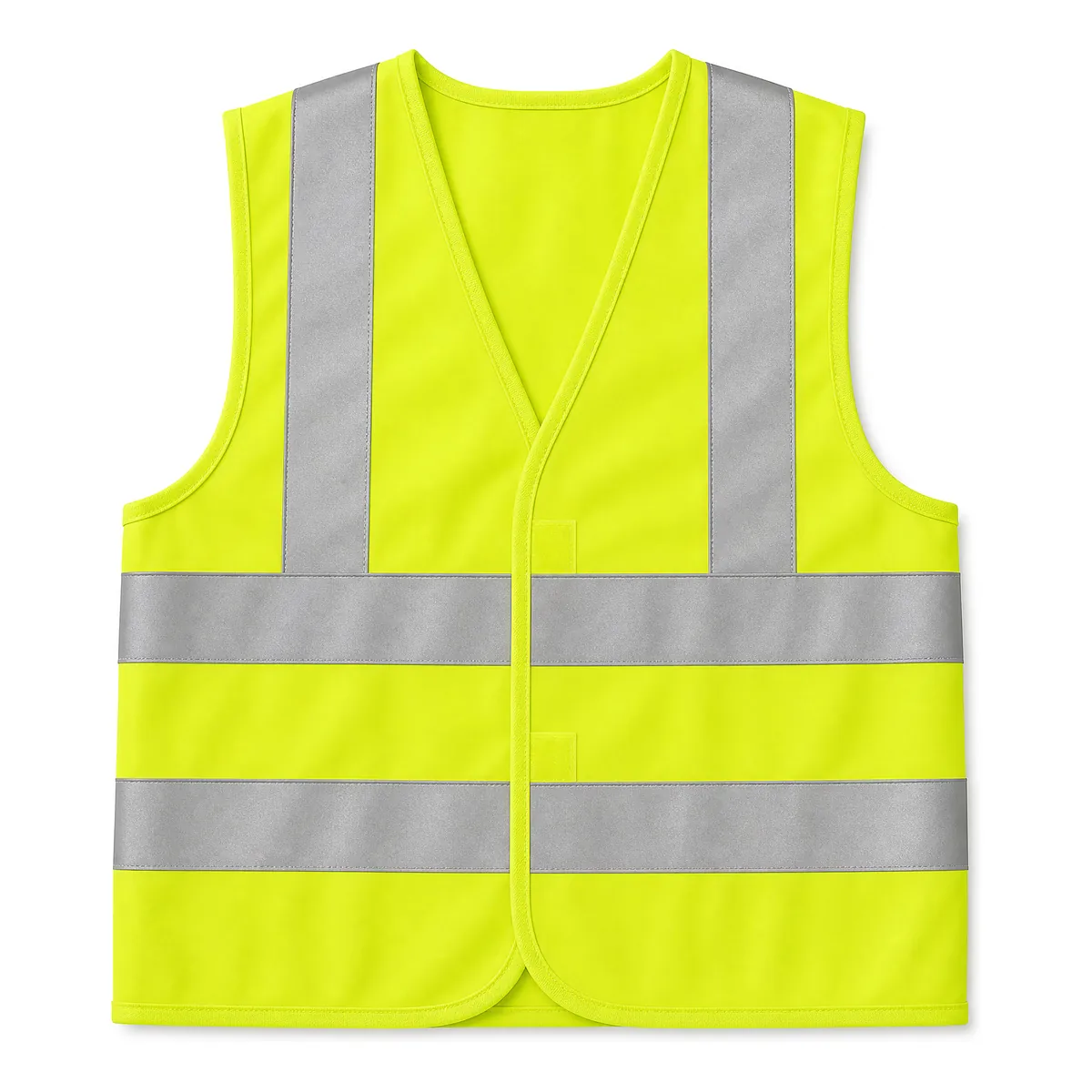 Petit gilet jaune fluo pour enfant de 4 à 7 ans, scratch et bandes réfléchissantes, pour les sorties scolaires