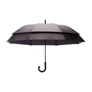 City to Golf, parapluie citadin publicitaire à toile grise, personnalisable avec votre logo