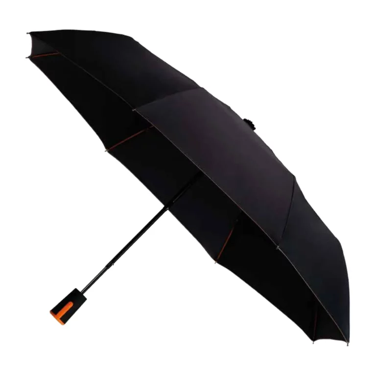 Hook, parapluie pliant publicitaire à toile gris ardoise, personnalisable avec votre logo