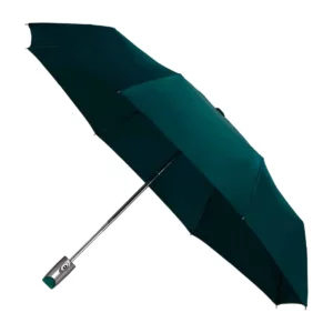 Pratissimo Planet, parapluie pliant publicitaire à toile vert bouteille, personnalisable avec votre logo